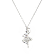  CZ Ballerina Necklace Silver