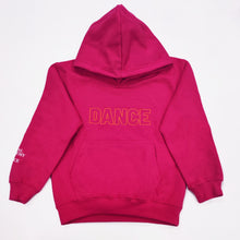  'Dance' Kids Embroidered Hoodie Hot Pink