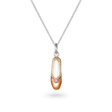  DIAMOND BALLET SHOE NECKLACE ROSE GOLD