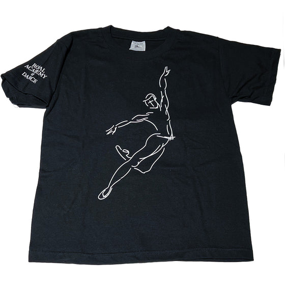 Leaping Male Childs Tee Black