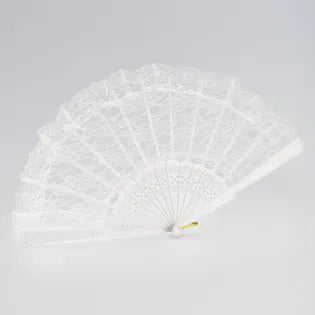 Lace Fan White